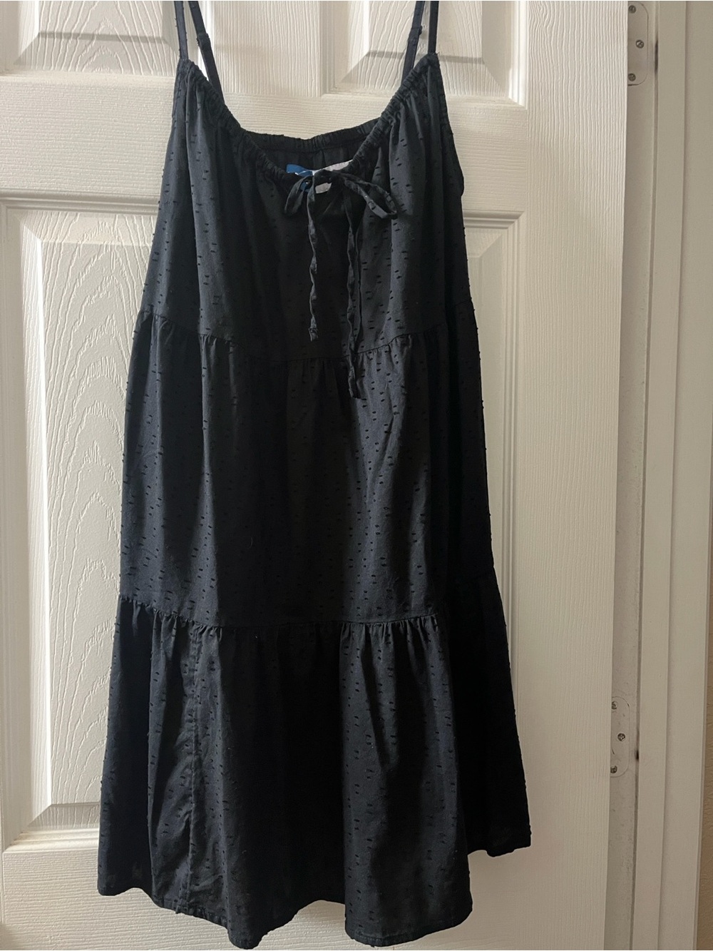 Women’s Black Tiered Eyelet Dress